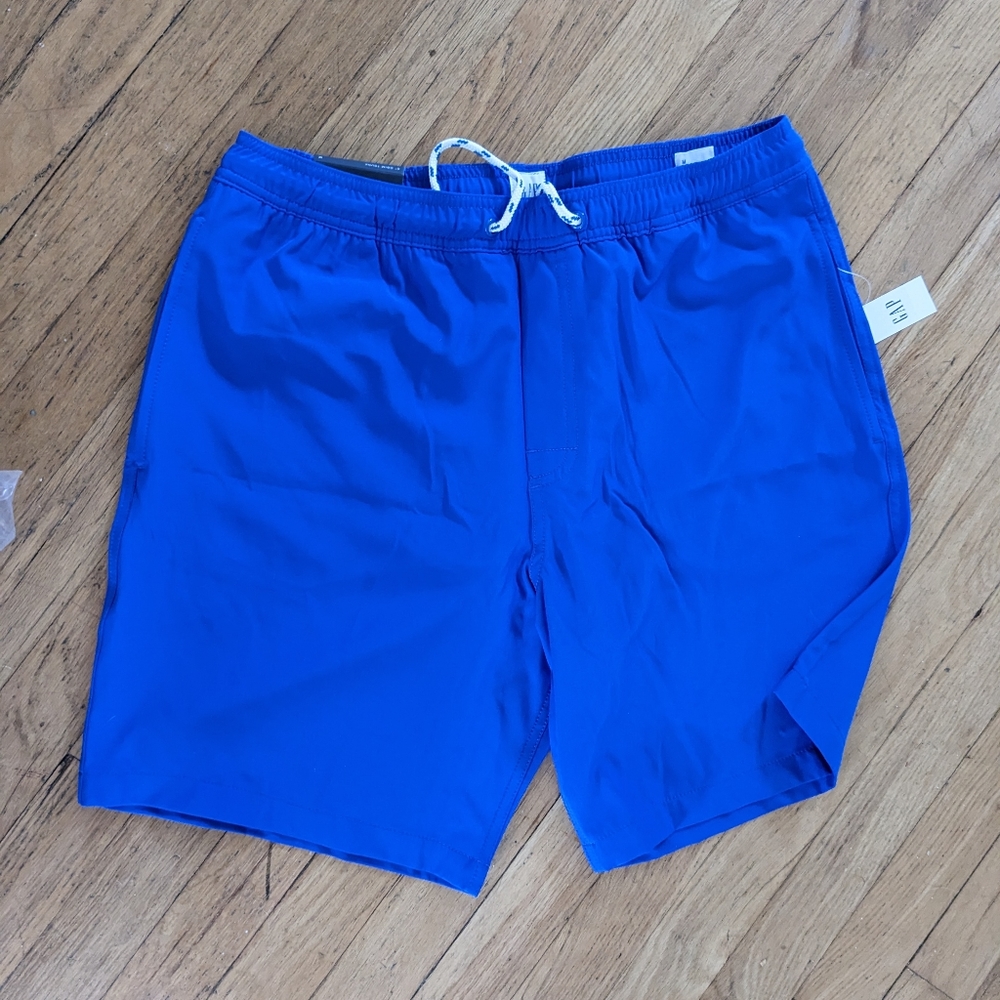 Blue swim shorts
